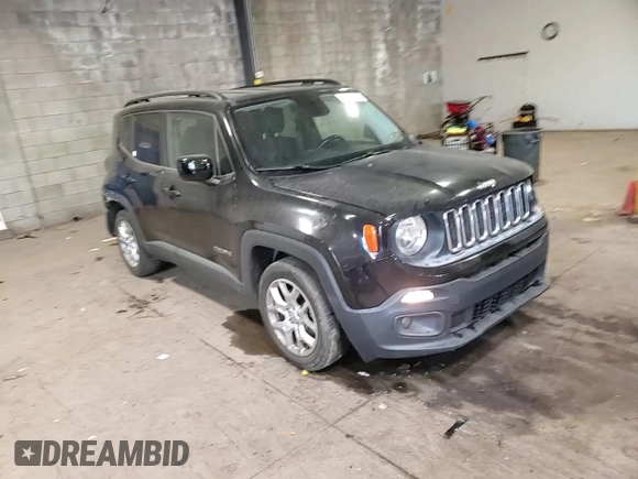 2017 Jeep Renegade Latitude with VIN ZACCJABB8HPG23144, listed as a Copart auction lot 54683905 with 82,950 mi miles and Salvage Title. Bid and sale history available at carsss.com. Image 15.