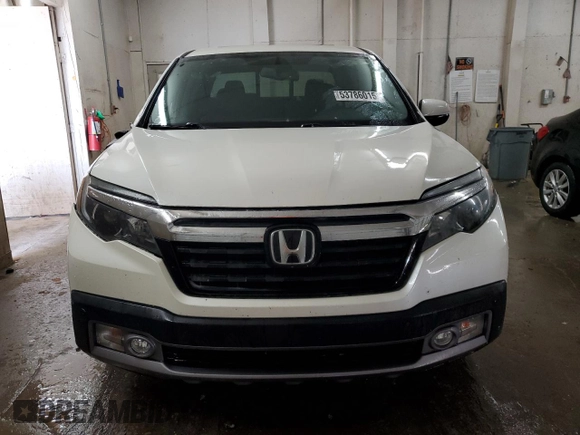 2019 Honda Ridgeline RTL-T with VIN 5FPYK2F60KB001455, listed as a Copart auction lot 53786015 with 61,050 mi miles and Salvage title. Bid and sale history available at DreamBid. Image 5.