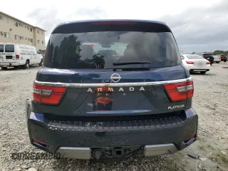 2024 Nissan Armada Platinum with VIN JN8AY2DB0R9850275, listed as a Copart auction lot 75102554 with 5,760 mi miles and Salvage Title. Bid and sale history available at carsss.com. Image 6.