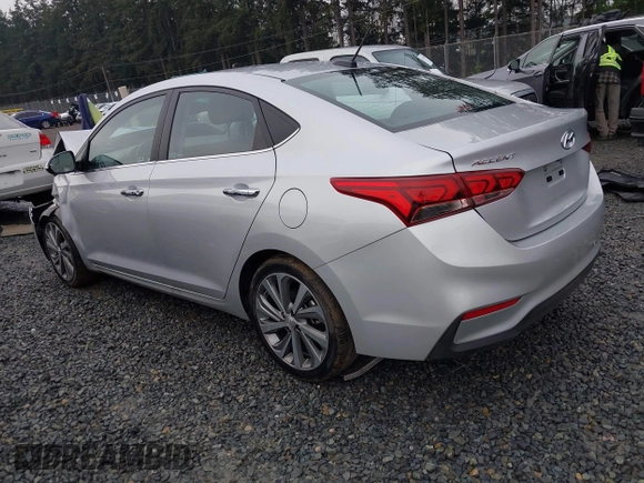2021 Hyundai Accent Limited with VIN 3KPC34A6XME132842, listed as a IAAI auction lot 41268124 with 52,698 mi miles. Bid and sale history available at carsss.com. Image 3.