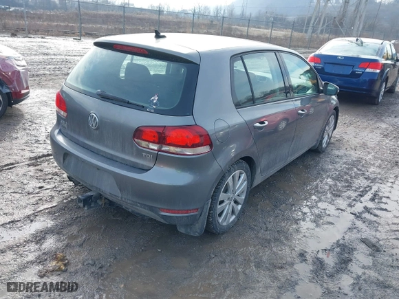 2013 Volkswagen Golf TDI w/Sunroof & Nav with VIN WVWNM7AJ6DW042511, listed as a IAAI auction lot 41464525 with 107,378 mi miles. Bid and sale history available at carsss.com. Image 4.