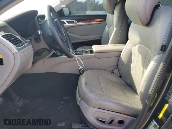 2015 Hyundai Genesis 3.8L with VIN KMHGN4JE6FU098529, listed as a Copart auction lot 76175104 with 0 mi miles and Salvage Title. Bid and sale history available at carsss.com. Image 7.