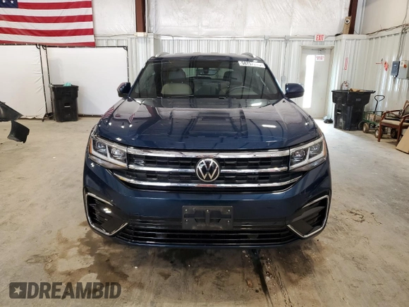 2021 Volkswagen Atlas SE with VIN 1V2NE2CA2MC201165, listed as a Copart auction lot 58757245 with 54,802 mi miles and Salvage title. Bid and sale history available at DreamBid. Image 5.