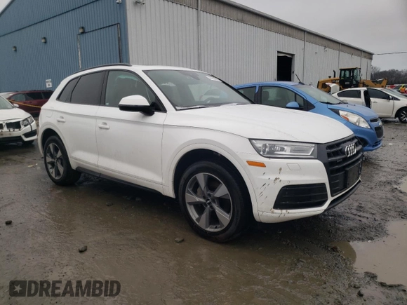 2020 Audi Q5 Premium with VIN WA1ANAFY5L2091293, listed as a Copart auction lot 44263385 with 45,383 mi miles and Salvage Title. Bid and sale history available at carsss.com. Image 4.