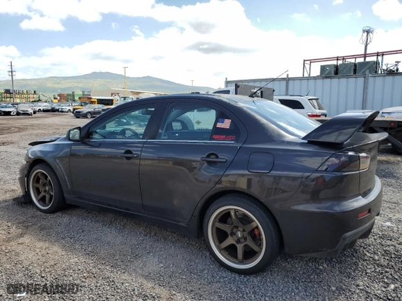 2008 Mitsubishi Lancer Evolution MR with VIN JA3AW56V18U050699, listed as a Copart auction lot 58567274 with 79,267 mi miles and Salvage Title. Bid and sale history available at carsss.com. Image 2.