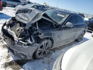 2021 Mercedes-Benz C 300 with VIN W1KWF8EB9MR646467, listed as a Copart auction lot 45903255 with 42,663 mi miles and Salvage Title. Bid and sale history available at carsss.com. Image 1.