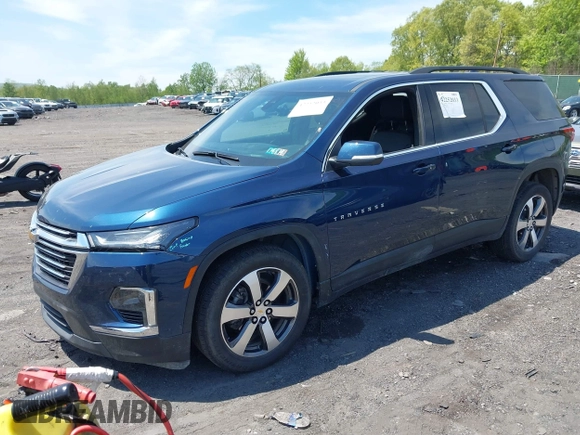 2023 Chevrolet Traverse LT z VIN 1GNEVHKWXPJ264538, wystawiony jako IAAI lot #42252033 z przebiegiem 25 321 mil mil oraz . Historia ofert i sprzedaży dostępna na DreamBid. Obrazek 2.