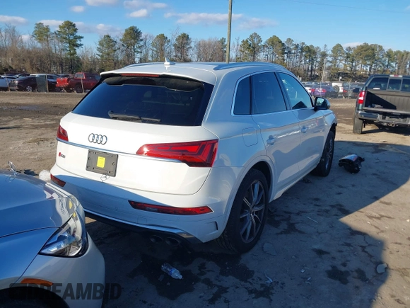 2022 Audi SQ5 Premium Plus with VIN WA1B4AFY8N2134552, listed as a IAAI auction lot 41282852 with 40,529 mi miles. Bid and sale history available at carsss.com. Image 4.