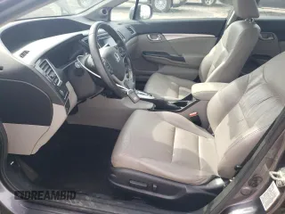 2014 Honda Civic EX-L with VIN 19XFB2F90EE079318, listed as a Copart auction lot 53682475 with 104,476 mi miles and Salvage Title. Bid and sale history available at DreamBid. Image 7.