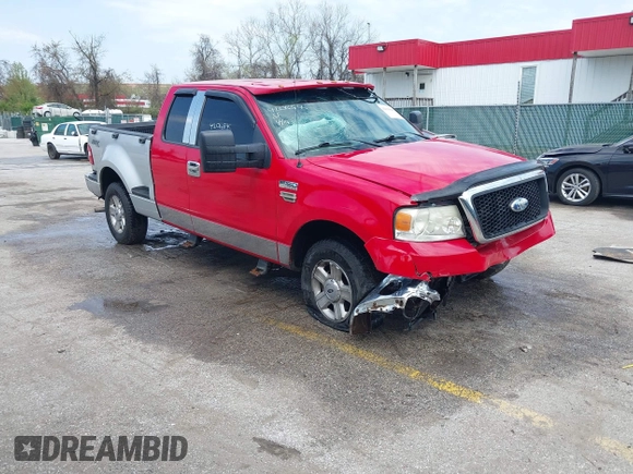 2008 Ford F-150 XLT with VIN 1FTPX14588FA31947, listed as a IAAI auction lot 42016845 with 129,723 mi miles. Bid and sale history available at carsss.com. Image 1.