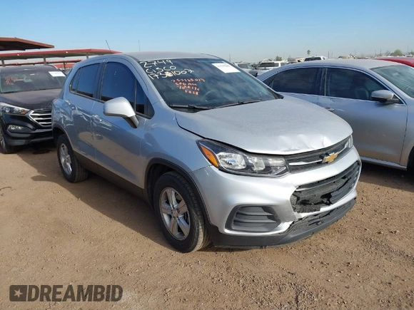 2022 Chevrolet Trax LS with VIN KL7CJKSMXNB555858, listed as a IAAI auction lot 41535285 with 75,468 mi miles and . Bid and sale history available at DreamBid. Image 1.