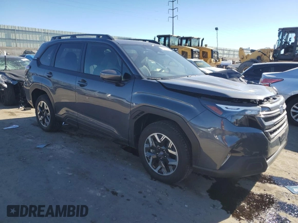 2025 Subaru Forester Premium with VIN JF2SLDBC9SH415693, listed as a Copart auction lot 80459424 with 3,996 mi miles and Salvage title. Bid and sale history available at DreamBid. Image 4.