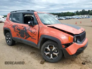 2021 Jeep Renegade Trailhawk with VIN ZACNJDC16MPN28380, listed as a Copart auction lot 55670925 with 55,469 mi miles and Salvage title. Bid and sale history available at DreamBid. Image 4.