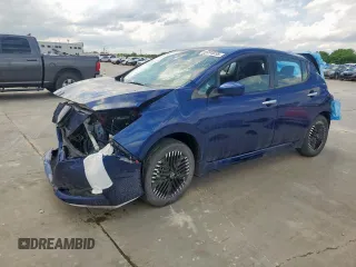 2025 Nissan LEAF SV Plus with VIN 1N4CZ1CV8SC561070, listed as a Copart auction lot 54385235 with 572 mi miles and Salvage Title. Bid and sale history available at carsss.com. Image 1.