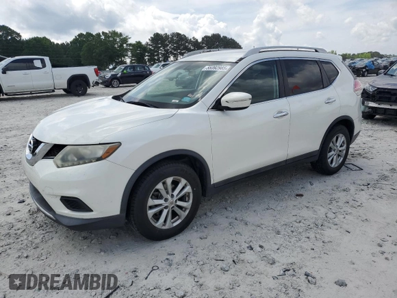 2014 Nissan Rogue SV with VIN 5N1AT2MT6EC753383, listed as a Copart auction lot 55392985 with 165,720 mi miles and Clean Title. Bid and sale history available at carsss.com. Image 1.