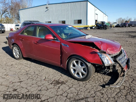 2008 Cadillac CTS AWD w/1SB with VIN 1G6DT57V680157361, listed as a Copart auction lot 83477184 with 0 mi miles and Salvage Title. Bid and sale history available at carsss.com. Image 4.