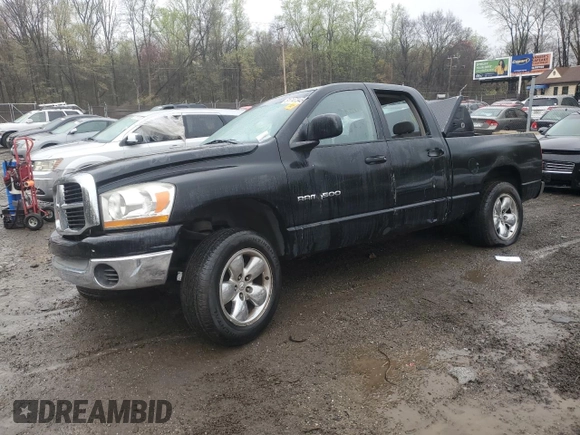 2006 Dodge 1500 ST with VIN 1D7HU18N26J126740, listed as a Copart auction lot 51747345 with 165,521 mi miles and Salvage Title. Bid and sale history available at carsss.com. Image 1.