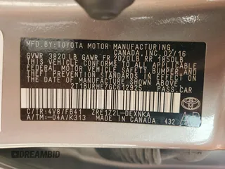 2016 Toyota Corolla L with VIN 2T1BURHE7GC612925, listed as a Copart auction lot 60486935 with 77,785 mi miles and Salvage title. Bid and sale history available at DreamBid. Image 12.