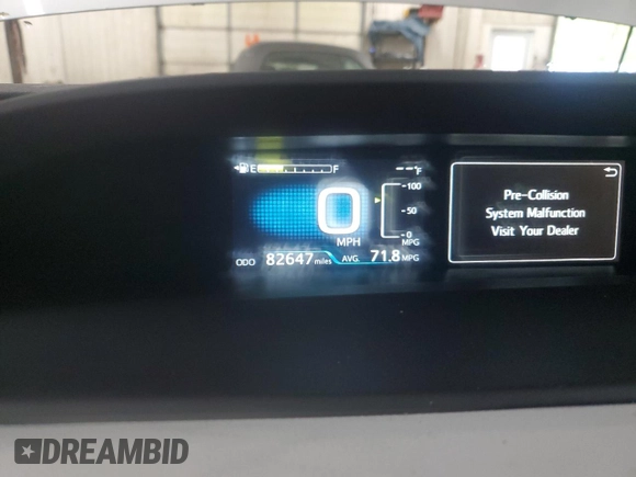 2017 Toyota Prius Plus z VIN JTDKARFP9H3034575, wystawiony jako Copart lot #57501125 z przebiegiem 82 647 mil mil oraz Szkoda całkowita • Salvage title. Historia ofert i sprzedaży dostępna na DreamBid. Obrazek 9.