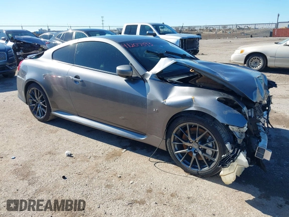 2014 Infiniti Q60 Coupe Journey with VIN JN1CV6EK9EM111709, listed as a IAAI auction lot 41207393 with 33,094 mi miles. Bid and sale history available at carsss.com. Image 1.