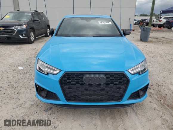2019 Audi S4 Premium Plus with VIN WAUB4AF42KA065245, listed as a Copart auction lot 64387274 with 43,286 mi miles and Non Repairable. Bid and sale history available at carsss.com. Image 5.