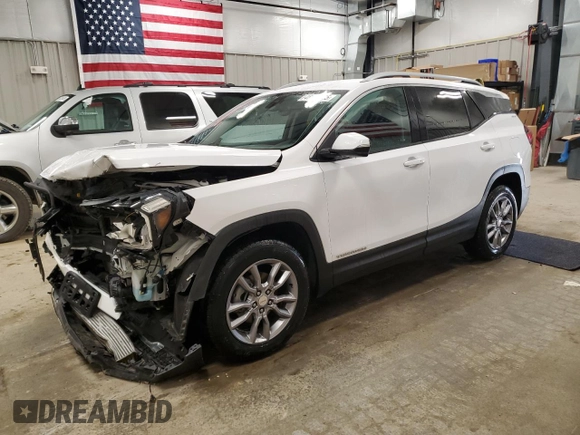 2022 GMC Terrain SLT with VIN 3GKALVEV6NL183996, listed as a Copart auction lot 48064925 with 100,612 mi miles and Salvage Title. Bid and sale history available at carsss.com. Image 1.