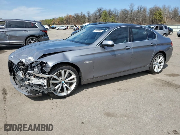 2015 BMW 5 Series 535i with VIN WBA5B1C58FD917697, listed as a Copart auction lot 52963585 with 66,058 mi miles and Salvage Title. Bid and sale history available at carsss.com. Image 1.