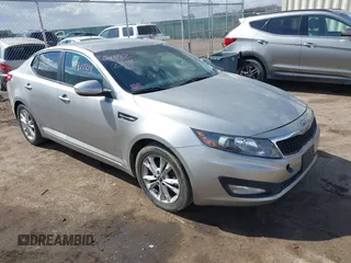 2011 Kia Optima EX with VIN KNAGN4A70B5076758, listed as a IAAI auction lot 41822218 with 161,183 mi miles and . Bid and sale history available at carsss.com. Image 1.