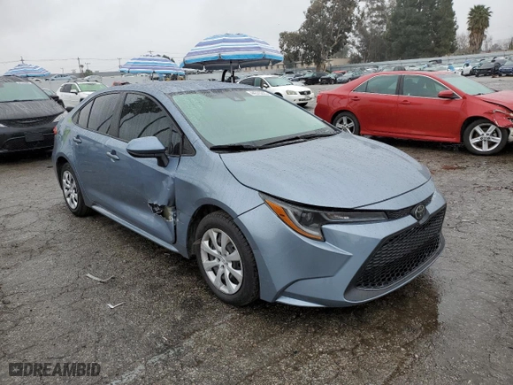 2021 Toyota Corolla LE with VIN 5YFVPMAE0MP161737, listed as a Copart auction lot 44370225 with 51,572 mi miles and Salvage Title. Bid and sale history available at carsss.com. Image 4.