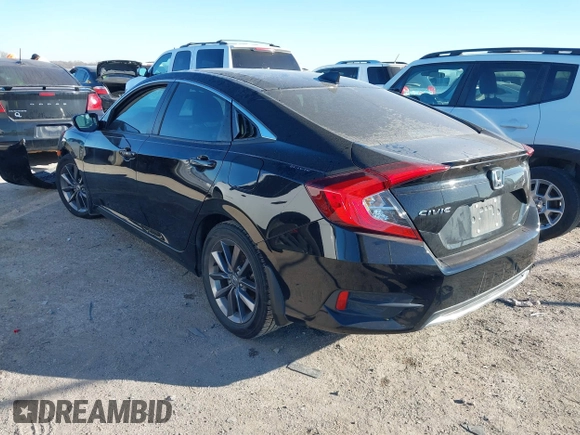 2021 Honda Civic Sedan EX-L with VIN 19XFC1F7XME013492, listed as a IAAI auction lot 41301223 with 57,873 mi miles. Bid and sale history available at carsss.com. Image 3.