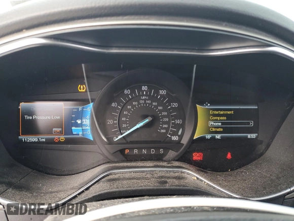 2016 Ford Fusion SE with VIN 3FA6P0H93GR212383, listed as a Copart auction lot 44238475 with 112,599 mi miles and Salvage title. Bid and sale history available at DreamBid. Image 9.