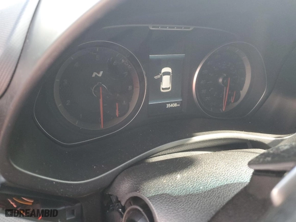 2021 Hyundai Veloster N with VIN KMHT36AH1MU010137, listed as a Copart auction lot 81410684 with 35,408 mi miles and Salvage Title. Bid and sale history available at carsss.com. Image 9.