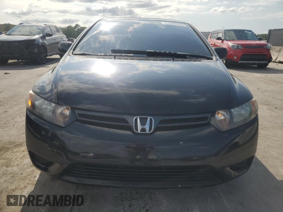 2007 Honda Civic Cpe LX with VIN 2HGFG12607H574182, listed as a Copart auction lot 51286655 with 182,905 mi miles and Salvage Title. Bid and sale history available at carsss.com. Image 5.