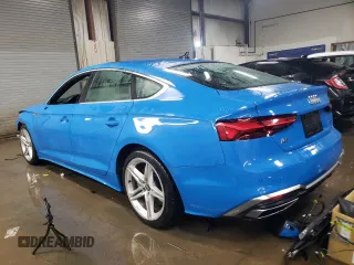 2021 Audi A5 Sportback S line Premium Plus with VIN WAUFACF58MA002684, listed as a Copart auction lot 45910675 with 66,816 mi miles and Salvage Title. Bid and sale history available at carsss.com. Image 2.