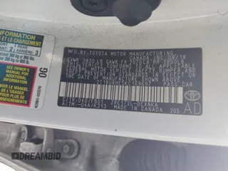 2019 Toyota Corolla L z VIN 2T1BURHE5KC169697, wystawiony jako IAAI lot #41856452 z przebiegiem 147 406 mil mil oraz . Historia ofert i sprzedaży dostępna na DreamBid. Obrazek 9.