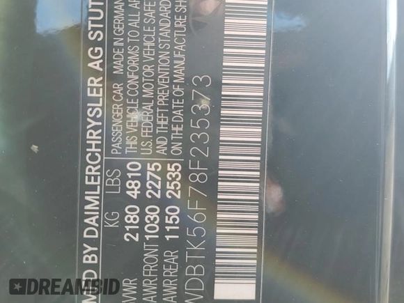 2008 Mercedes-Benz CLK 350 with VIN WDBTK56F78F235373, listed as a Copart auction lot 79170424 with Not Provided miles and Salvage Title. Bid and sale history available at DreamBid. Image 12.