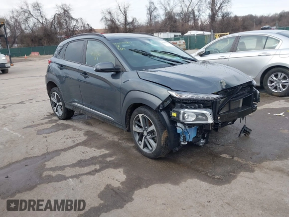 2019 Hyundai Kona Limited with VIN KM8K3CA59KU239307, listed as a IAAI auction lot 41607380 with 42,454 mi miles. Bid and sale history available at carsss.com. Image 1.