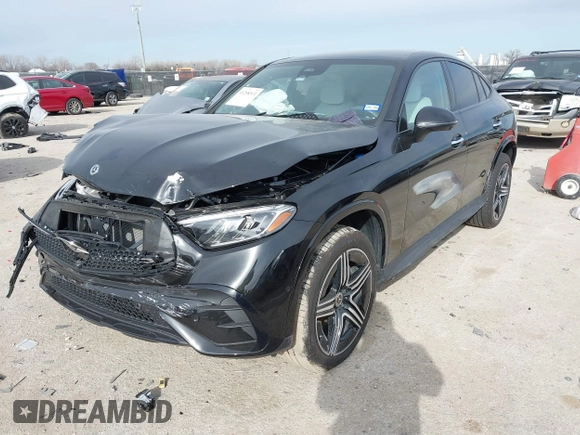 2024 Mercedes-Benz GLC with VIN W1NKJ4HB3RF165644, listed as a IAAI auction lot 41258511 with 7,590 mi miles. Bid and sale history available at carsss.com. Image 2.