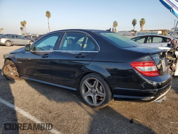 2009 Mercedes-Benz C 63 AMG with VIN WDDGF77X89F245590, listed as a Copart auction lot 75036764 with 243,430 mi miles and Salvage Title. Bid and sale history available at DreamBid. Image 2.