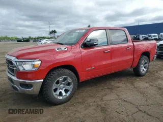 2020 Ram 1500 Big Horn with VIN 1C6SRFFT2LN126099, listed as a Copart auction lot 57753095 with 21,419 mi miles and Salvage title. Bid and sale history available at DreamBid. Image 1.