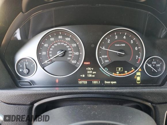 2014 BMW 3 Series 335i with VIN WBA3A9C50EF478734, listed as a Copart auction lot 83449634 with 107,723 mi miles and Salvage Title. Bid and sale history available at carsss.com. Image 9.