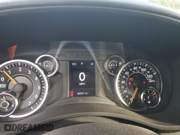 2022 Ram 2500 Tradesman with VIN 3C6MR5AJ8NG273192, listed as a Copart auction lot 71347484 with 36,031 mi miles and Salvage Title. Bid and sale history available at carsss.com. Image 9.