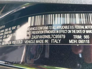 2020 Alfa Romeo Stelvio Ti z VIN ZASPAKBN8L7C95979, wystawiony jako IAAI lot #42018506 z przebiegiem 30 198 mil mil oraz . Historia ofert i sprzedaży dostępna na DreamBid. Obrazek 9.