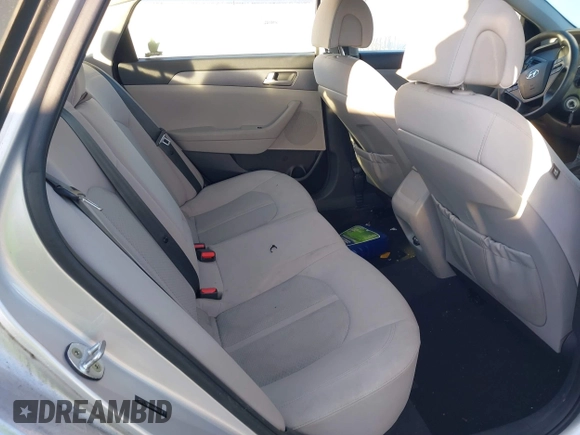 2017 Hyundai Sonata SE with VIN 5NPE24AF6HH446937, listed as a IAAI auction lot 41662562 with 180,436 mi miles. Bid and sale history available at carsss.com. Image 8.