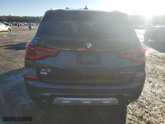 2021 BMW X3 sDrive30i with VIN 5UXTY3C09M9F62999, listed as a Copart auction lot 83819834 with 56,542 mi miles and Salvage Title. Bid and sale history available at carsss.com. Image 6.