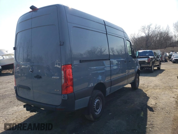 2021 Mercedes-Benz Sprinter with VIN W1Y4EBVY4MT082599, listed as a Copart auction lot 44882634 with 22,930 mi miles and . Bid and sale history available at DreamBid. Image 3.
