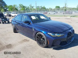 2024 BMW M3 with VIN WBS53AY01RFR93583, listed as a IAAI auction lot 42197438 with 11,556 mi miles and . Bid and sale history available at DreamBid. Image 1.