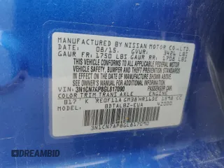 2016 Nissan Versa SV with VIN 3N1CN7AP8GL817090, listed as a Copart auction lot 50297915 with 145,657 mi miles and Salvage Title. Bid and sale history available at DreamBid. Image 14.