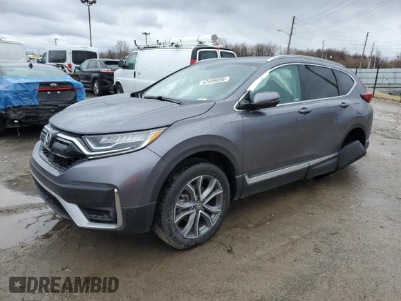 2021 Honda CR-V Touring with VIN 2HKRW2H92MH661638, listed as a Copart auction lot 47449695 with 63,106 mi miles and Salvage Title. Bid and sale history available at carsss.com. Image 1.