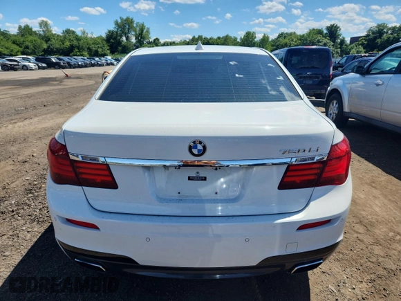 2015 BMW 7 Series 750Li with VIN WBAYE8C59FD782291, listed as a Copart auction lot 65119745 with 159,479 mi miles and Salvage title. Bid and sale history available at DreamBid. Image 6.